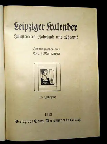 Merseburger Leipziger Kalender 1913 & 1914 Ein illustriertes Jahrbuch js