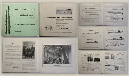 Mönning Preisliste No. 55 Holzblasinstrumente von Weltruf um 1938 Reklame xz