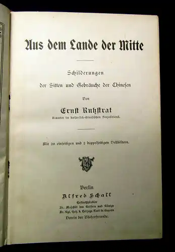 Ruhstrat  Aus dem Lande der Mitte um 1900 Geschichte Gesellschaft mb