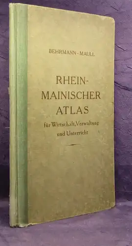 Maull Rhein-Mainsicher Atlas für Wirtschaft, Verwaltung u. Unterricht 1929 js