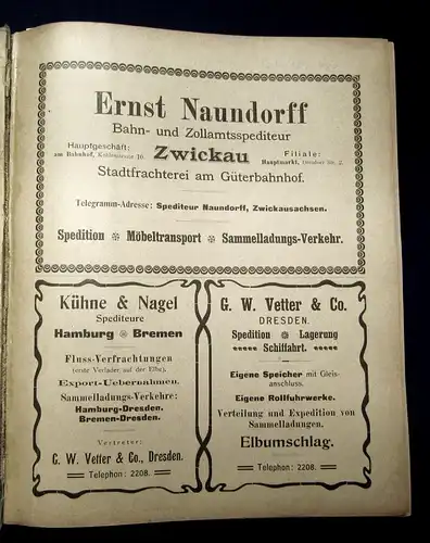 Alphabetisch geordneter Eisenbahn-Fracht-Tarif Aue,BZ,Döbeln,Riesa 1915 js