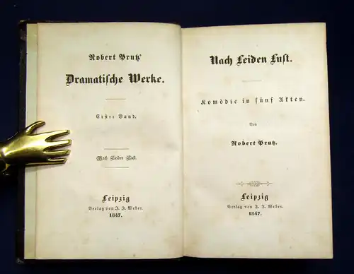 Prutz  Dramatische Werke  4 Bde in 2 1847/48 EA Belletristik Klassiker Romane mb
