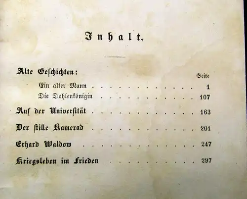 Hoefer Aus alter und neuer Zeit 1854 EA Belletristik Klassiker Hackländer mb