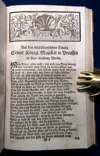 Neukirch  Auserlesene Gedichte a verschiedenen poetischen Schriften 1744 Selten