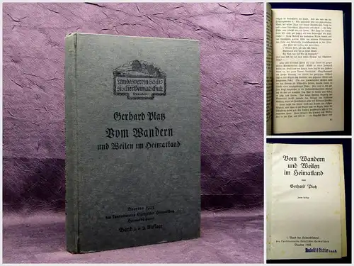 Platz Vom Wandern und Weilen im Heimatland 1923 Dresden Sachsen Landeskunde mb