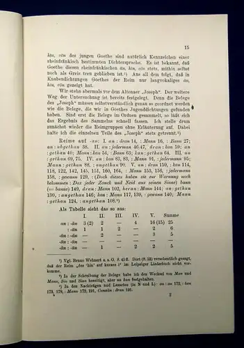 Neumann Der Altonaer "Joseph" und der junge Goethe 1926 Reimsprache hochdt. js