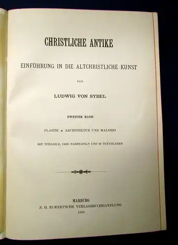 Sybel Christliche Antike 2 Bde. komplett Einführung in d. Altchristliche Kunst j