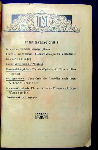 Rotes Mess- Adressbuch Leipzig 1913 Illustrierter Leipziger Messführer js