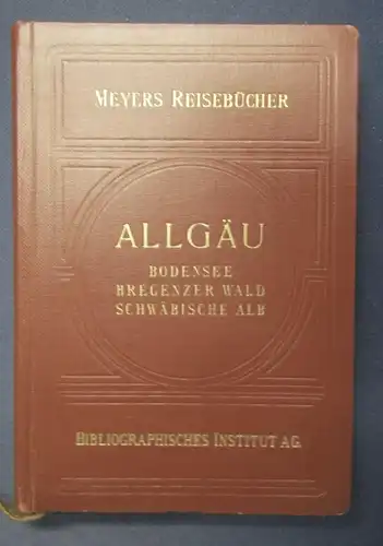 Meyers Reisebücher Allgäu Bodensee.. 1929 Reiseführer Guide Führer js