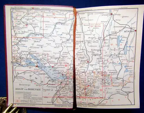 Meyers Reisebücher Allgäu Bodensee.. 1929 Reiseführer Guide Führer js