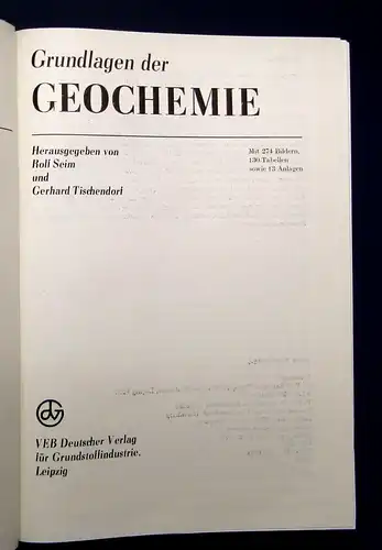 Tischendorf, Seim Grundlagen der Geochemie 1990  js