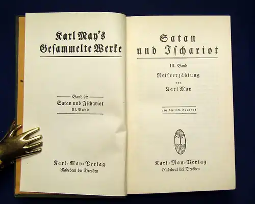 Karl May"Satan u Ischariot 1 u 3"," Old Surehand","Im Lande des Mahdi"um 1930 mb