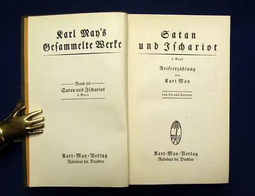 Karl May"Satan u Ischariot 1 u 3"," Old Surehand","Im Lande des Mahdi"um 1930 mb