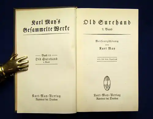 Karl May"Satan u Ischariot 1 u 3"," Old Surehand","Im Lande des Mahdi"um 1930 mb