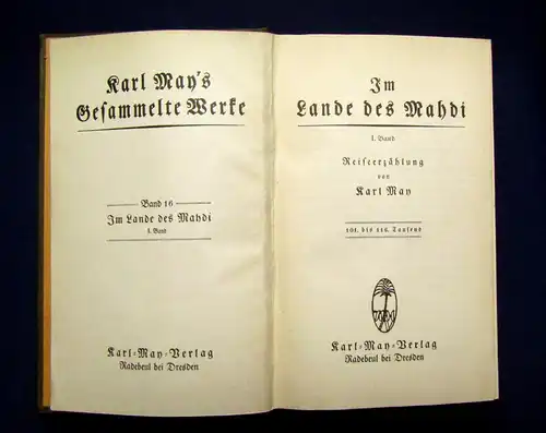 Karl May"Satan u Ischariot 1 u 3"," Old Surehand","Im Lande des Mahdi"um 1930 mb