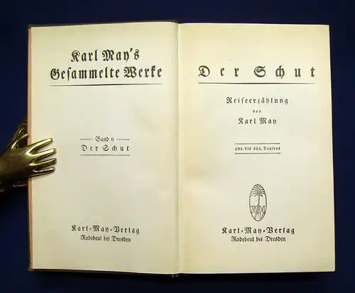 Karl May Gesammelte Werke Bd.6 "Der Schut" um 1930 Abenteuer Western mb