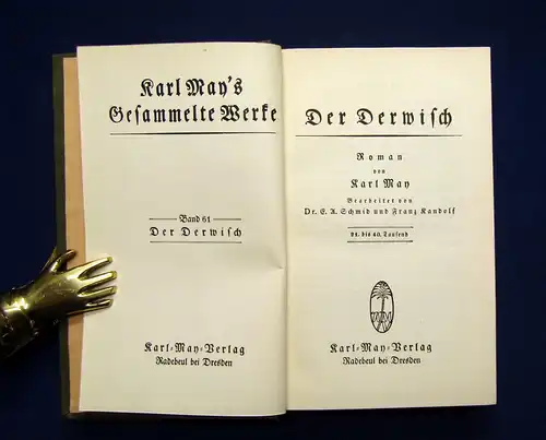 Karl May Gesammelte Werke Bd.61 "Der Derwisch" um 1930 Abenteuer mb