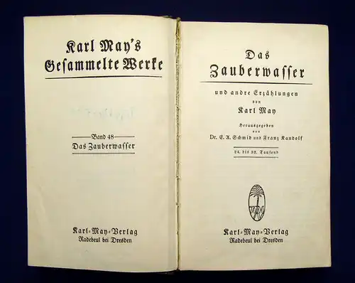 Karl May Gesammelte Werke Bd.48 "Das Zauberwasser" um 1935 Abenteuer Western m