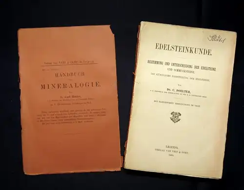 Doelter Edelsteinkunde Bestimmung u. Unterscheidung 1893 Edelsteine js