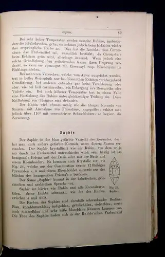 Doelter Edelsteinkunde Bestimmung u. Unterscheidung 1893 Edelsteine js