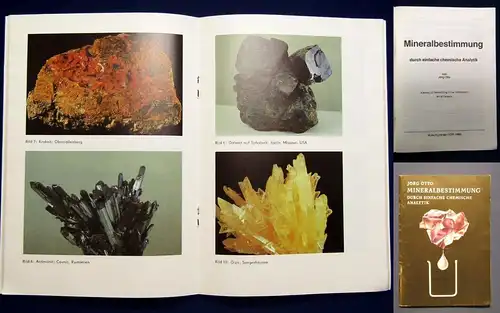 Otto Mineralbestimmung durch einfache Analytik 16 Farbfotos selten 1989 js
