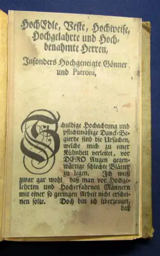 Schulz Versuch poetische Anleitung Kirchenhistorie Sammelband sehr selten 1750 j