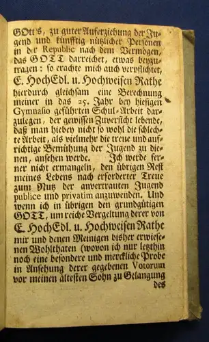 Schulz Versuch poetische Anleitung Kirchenhistorie Sammelband sehr selten 1750 j