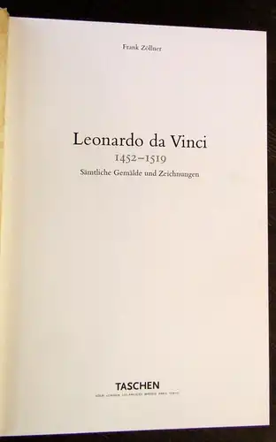 Zöllner Leonardo da Vinci 1452-1519 Sämtl. Gemälde u. Zeichnungen 2003 57x32 j