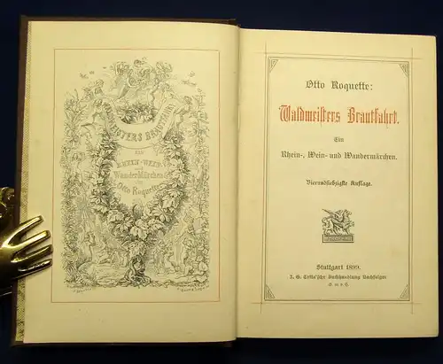 Roquette Waldmeisters Brautfahrt 1899 Ein Rhein-Wein- und Wandermärchen js