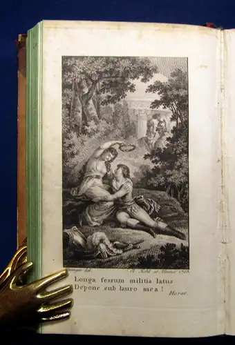 Weisse Kleine Lyrische Gedichte 2 Theile in 1 Buch, dekorativ HLdr. 1793 js