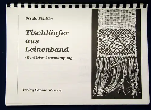 Städtke Tischläufer aus Leinenband 1991 Handwerk Hobby js