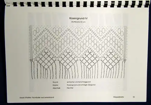 Städtke Tischläufer aus Leinenband 1991 Handwerk Hobby js