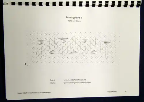 Städtke Tischläufer aus Leinenband 1991 Handwerk Hobby js