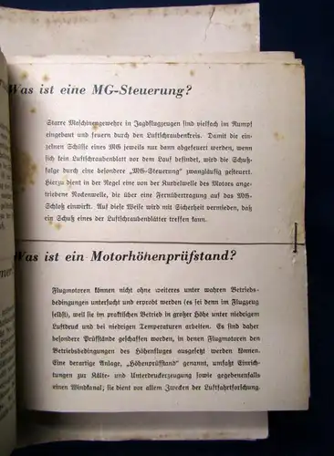 Schlie Handbuch für den Luftfahrt- Unterricht Leinen Mappe in 33 Heften 1936 js