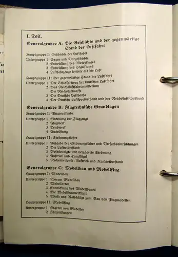 Schlie Handbuch für den Luftfahrt- Unterricht Leinen Mappe in 33 Heften 1936 js