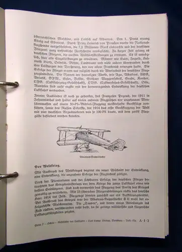 Schlie Handbuch für den Luftfahrt- Unterricht Leinen Mappe in 33 Heften 1936 js