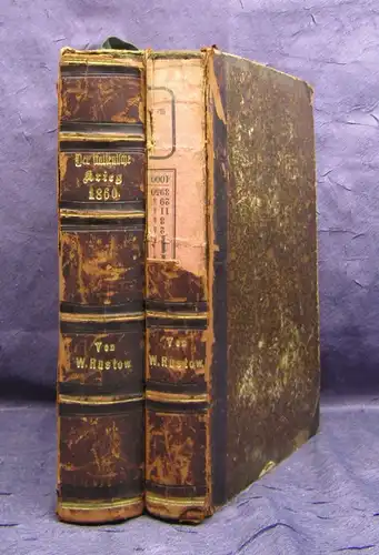 Rüstow Der italienische Krieg 1860 politisch-militärisch 2 Bände 1861  js