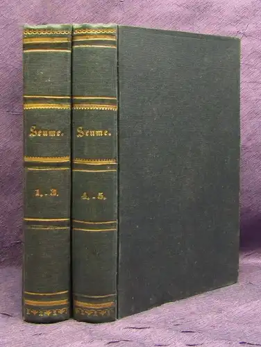 Seume Mein Leben 1-5 in 2 Büchern(v. 10) um 1875 Prosaische poetische Werke js