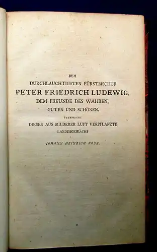 Voss Publii Virgilii Maronis Georgicon Libri Quatuor vier Gesänge 1789 js