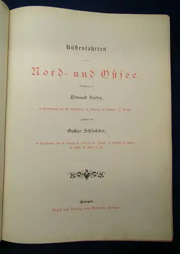 Hoefer Küstenfahrten an der Nord- und Ostsee um 1880 Original Ausgabe sf