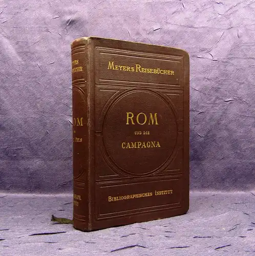 Meyers Reisebücher Rom und die Campagna 1906 Reiseführer Guide Führer mb