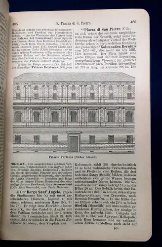 Meyers Reisebücher Rom und die Campagna 1906 Reiseführer Guide Führer mb