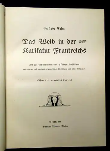 Kahn Das Weib in der Karikatur Frankreichs um 1907 448 Textillustrationen js