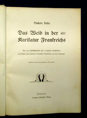 Kahn Das Weib in der Karikatur Frankreichs um 1907 448 Textillustrationen js