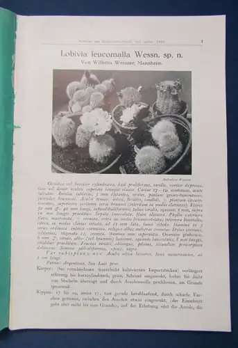 Beiträge zur Sukkulentenkunde und Pflege Lieferung 1-3 1938 Pflanzenkunde js