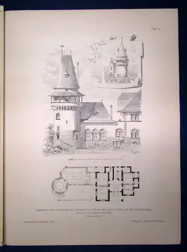 Eisenlohr/ Weigle Architektonische Rundschau 9. Jhg Lieferung 7 1893 Kunst sf