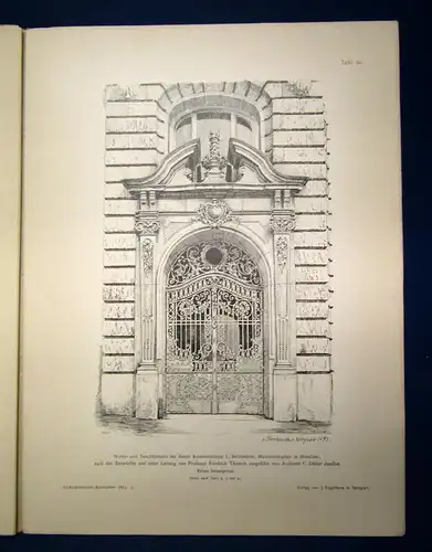 Eisenlohr/ Weigle Architektonische Rundschau 9. Jhg Lieferung 7 1893 Kunst sf