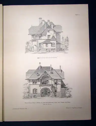 Eisenlohr/ Weigle Architektonische Rundschau 9. Jhg Lieferung 7 1893 Kunst sf