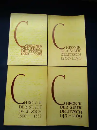 Lehmann Chronik der Stadt Delitzsch 4 Bde um 1960 Geschichte Sachsen Saxonica sf