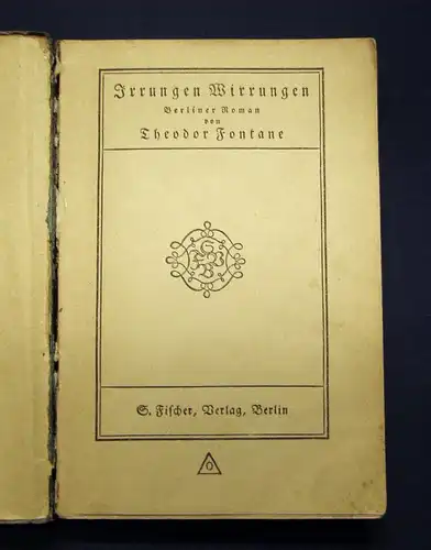 Fontane Irrungen Wirrungen um 1910 Belletristik Klassiker Geschichten mb